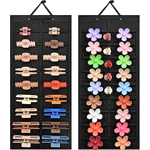 (1 Pack / 2 Pack) Hanging Hair Claw Clips and Accessories Organizer | Lolalet