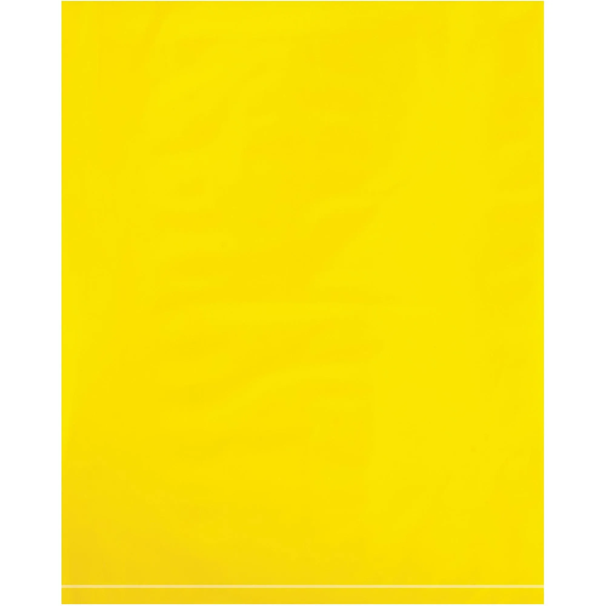 12 x 15" - 2 Mil Yellow Flat Poly Bags