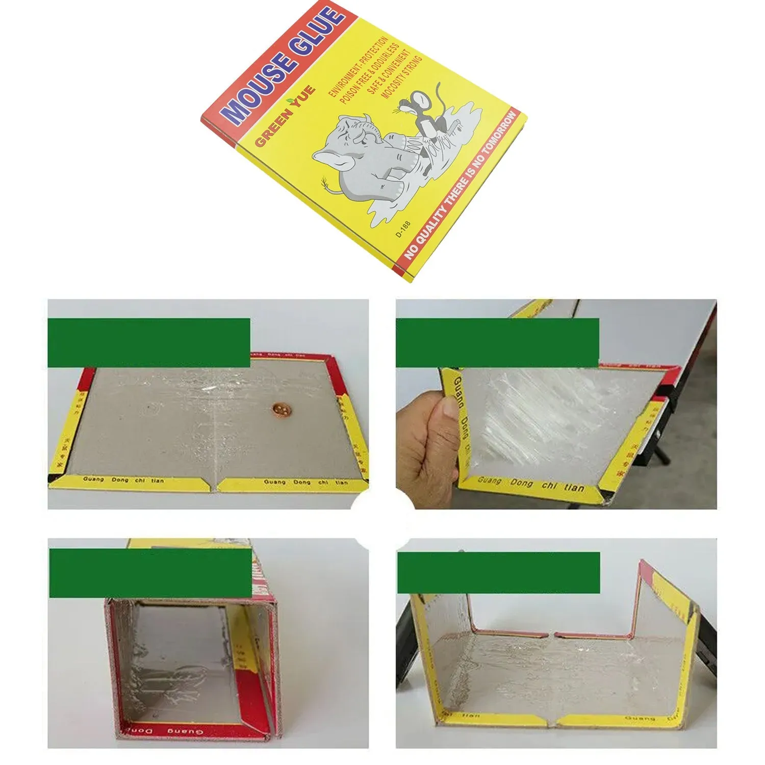 1210 Mouse Trap Glue Pad, No Smell, Non-Poisonous, Easy to Use, Easily Disposable, Adhesive Sticky Glue Pad, Non Toxic, Rat Terminator for Home, Office, Godown