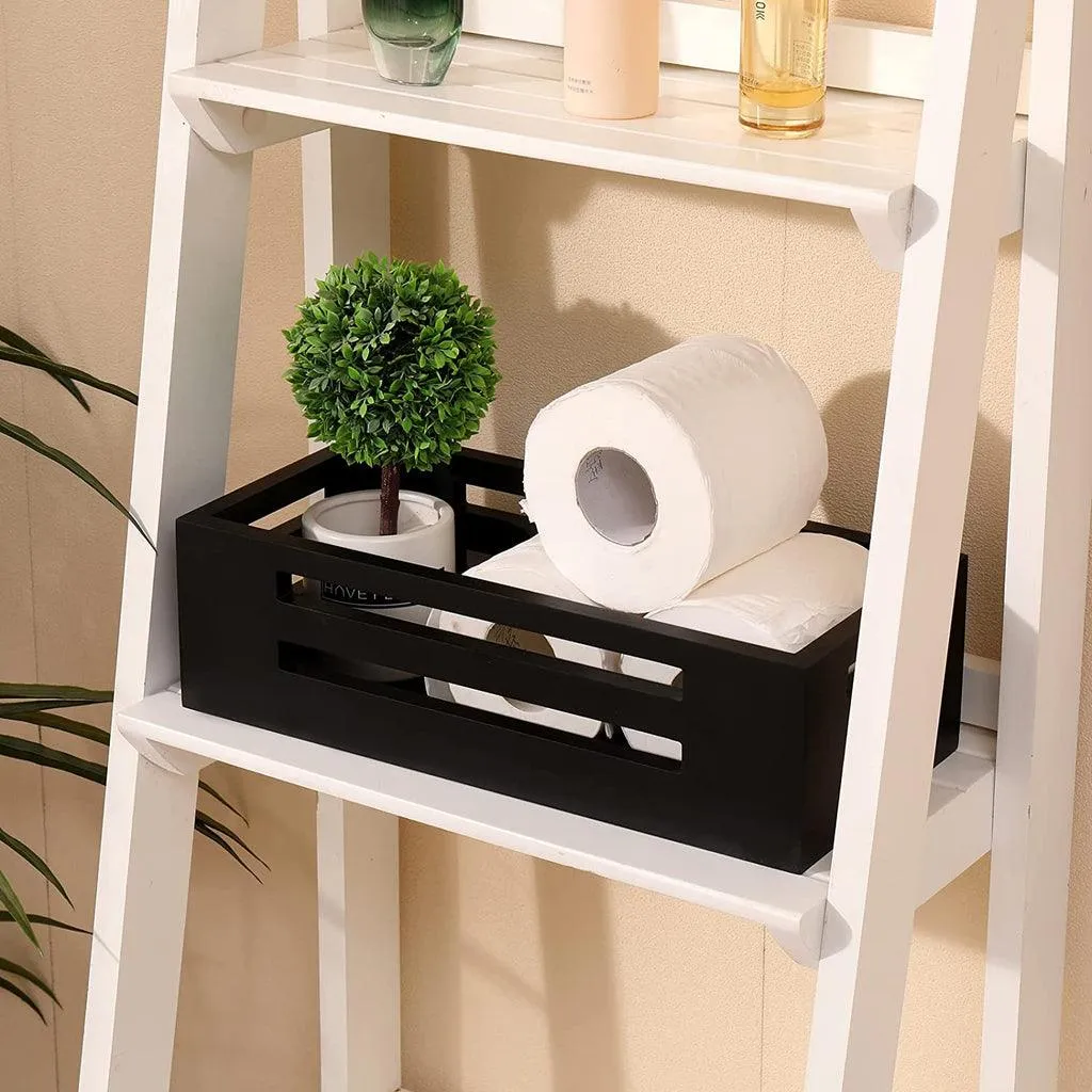 2 Pack White Bathroom Decor Box for Toilet Paper storage