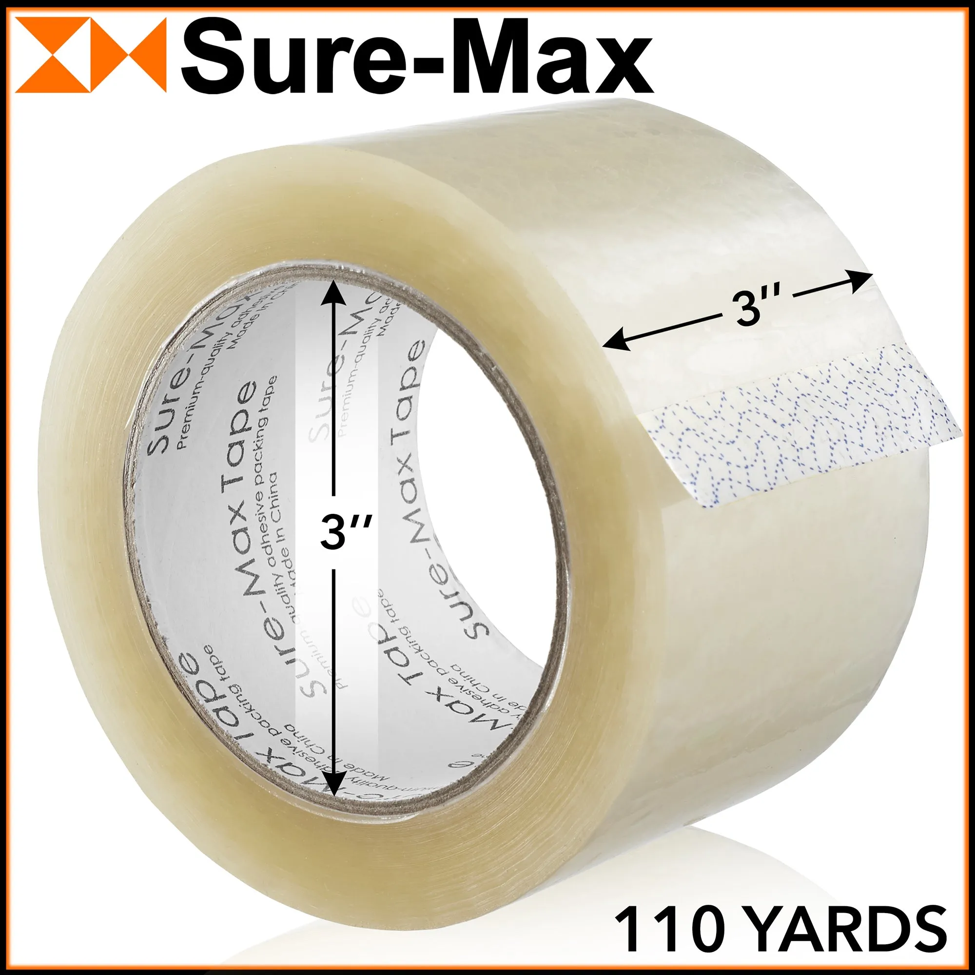 24-Rolls Extra-Wide Packing Tape (3" x 110 yard/330' each) - Clear