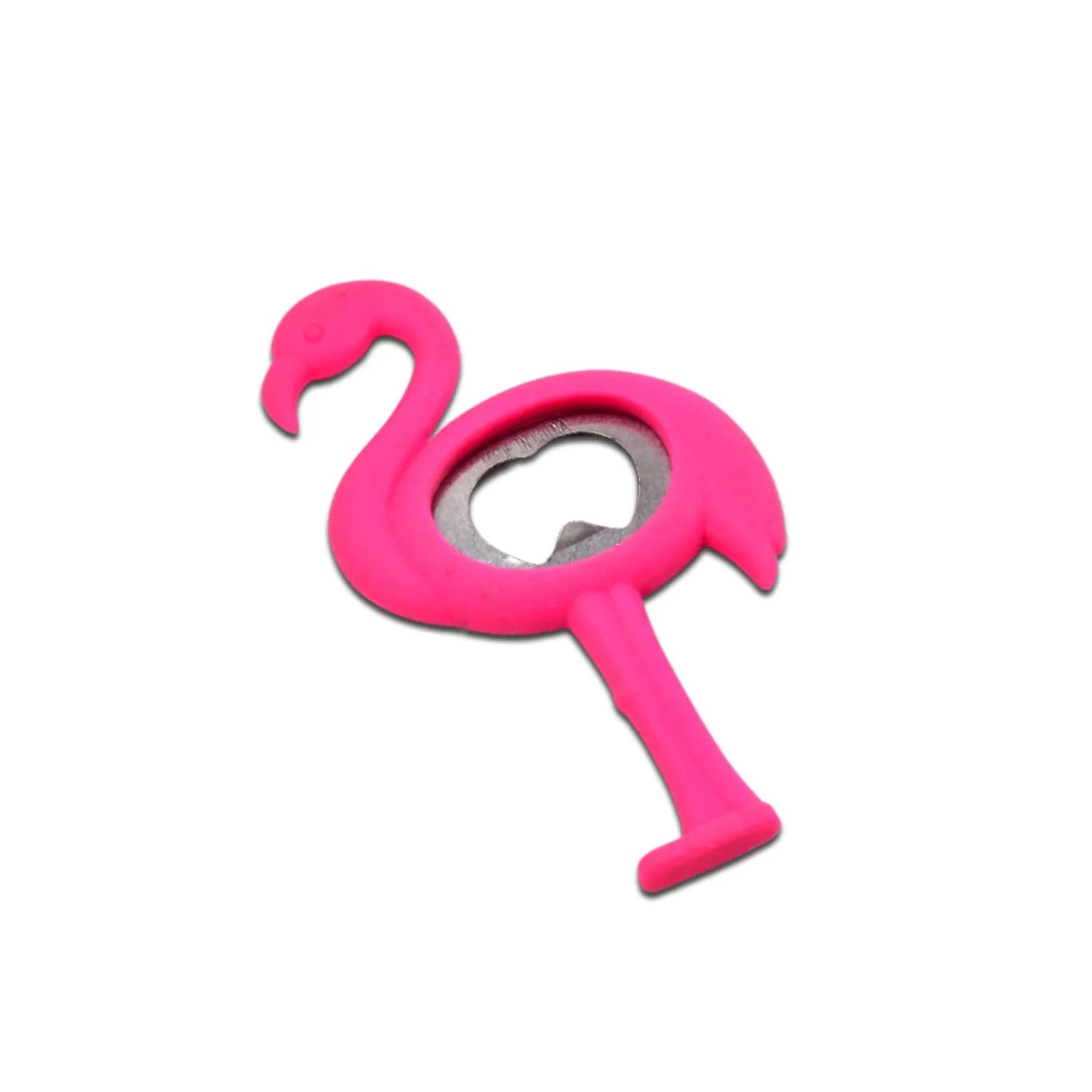 2747 Flamingo Novelty Bottle Opener - Ideal for Cocktail Parties - Made from Silicone and Stainless Steel