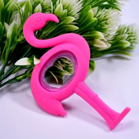 2747 Flamingo Novelty Bottle Opener - Ideal for Cocktail Parties - Made from Silicone and Stainless Steel