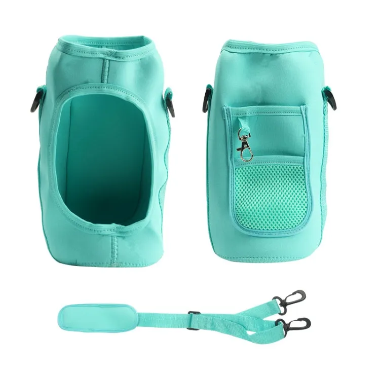 2L Diving Material Water Bottle Cover Case with Strap(Blue Metal Buckle)