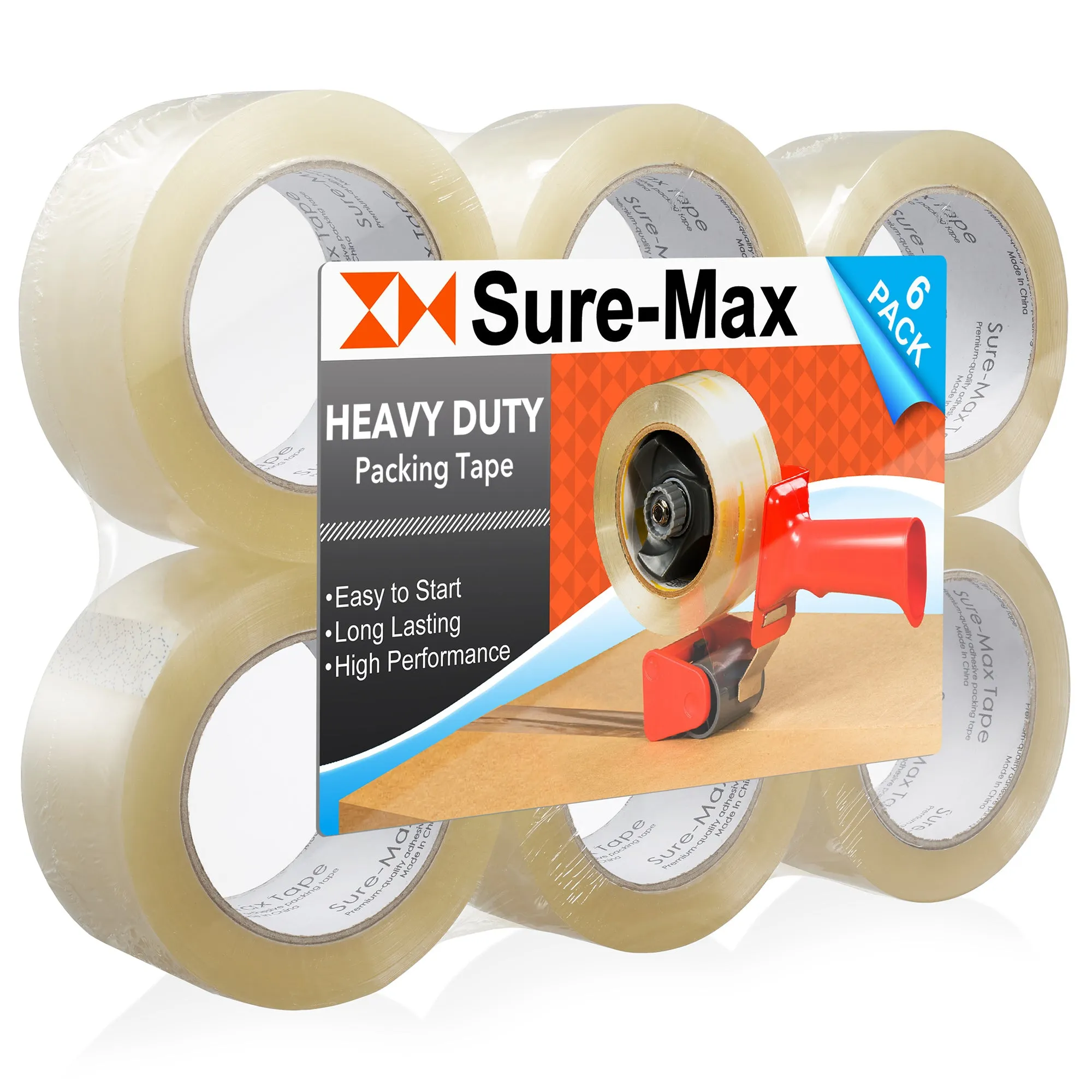 2" Heavy-Duty Shipping & Packing Tape (120 yard/360' ea.) 2.7mil Clear