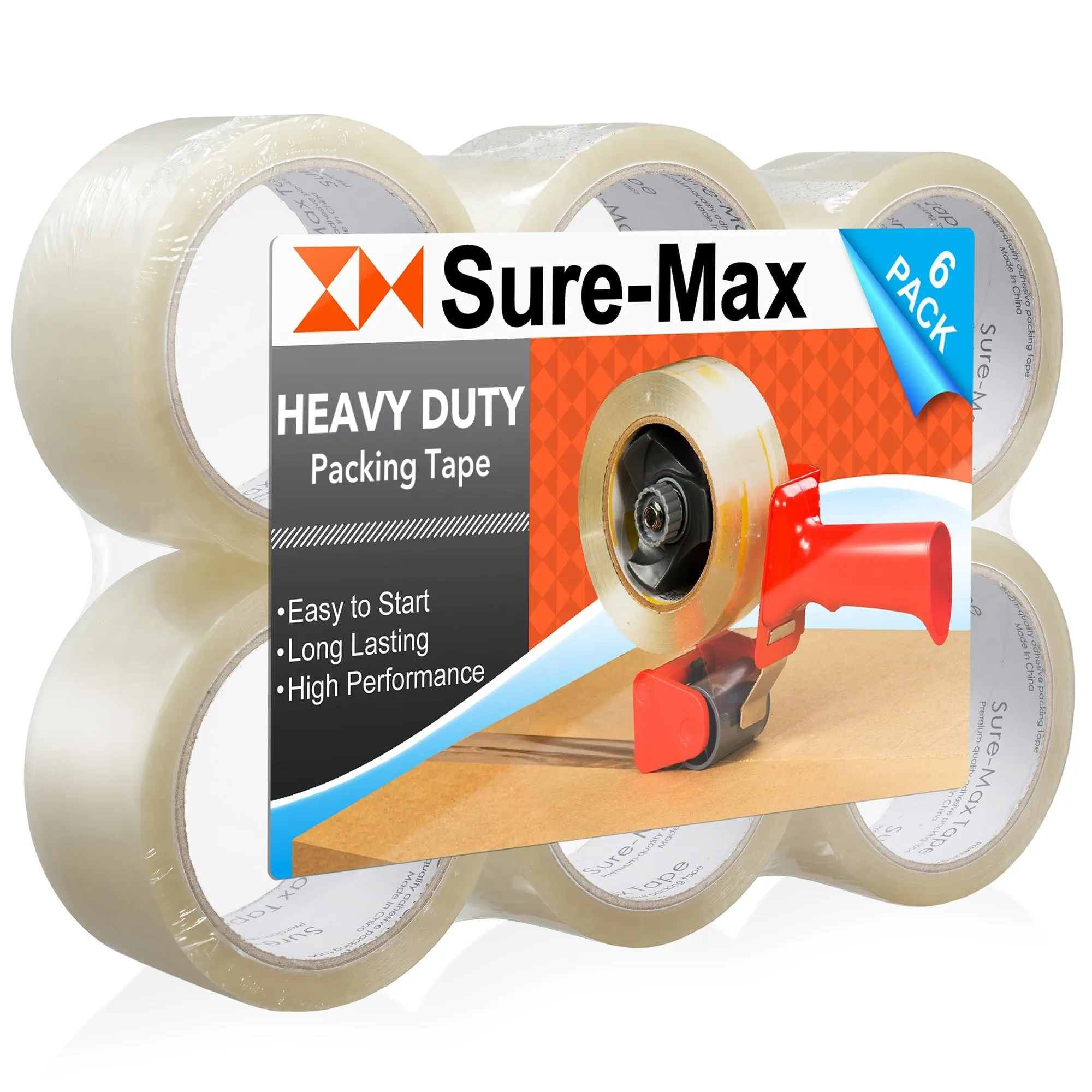 2" Heavy-Duty Shipping & Packing Tape (60 yard/360' each) 2.7mil Clear