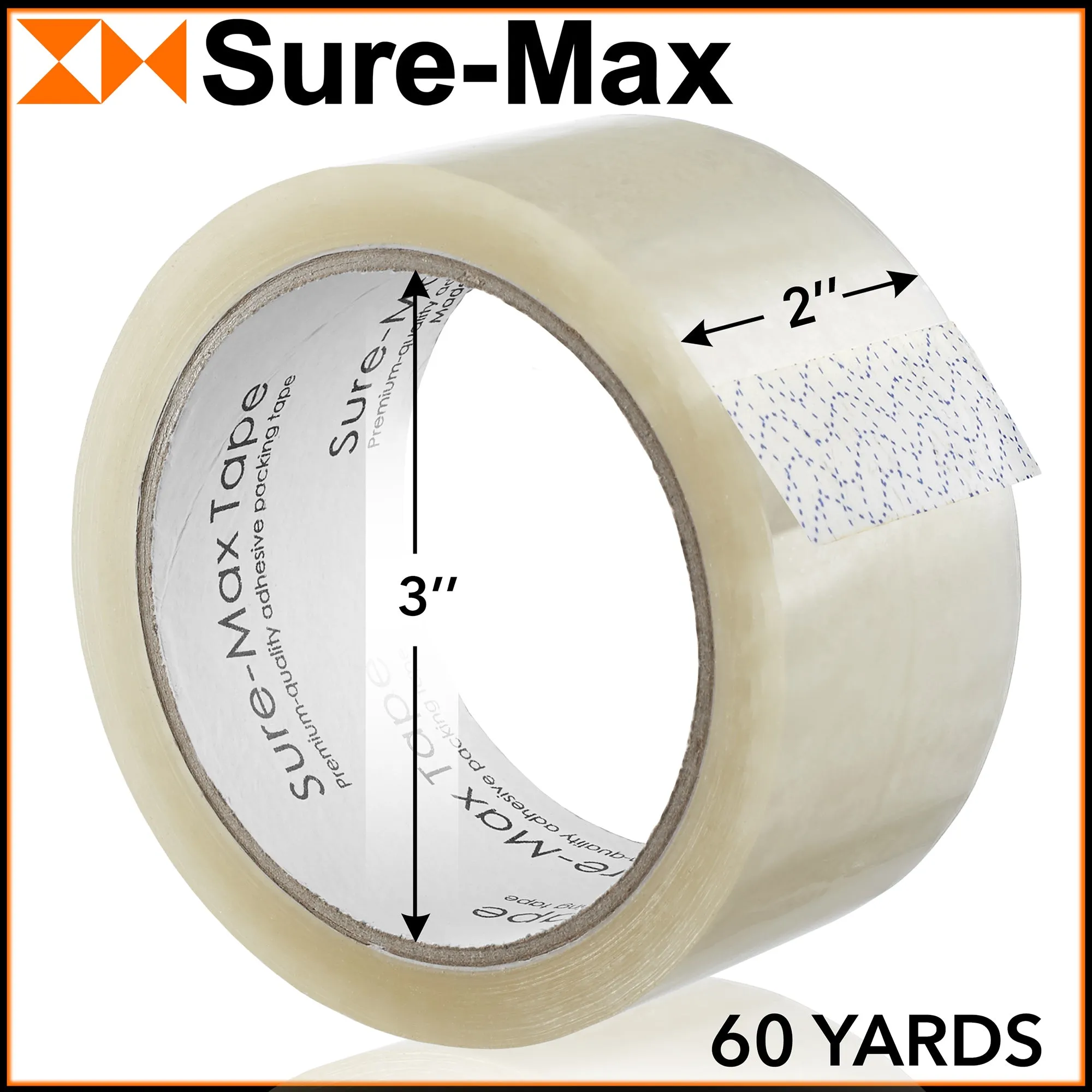 2" Heavy-Duty Shipping & Packing Tape (60 yard/360' each) 2.7mil Clear