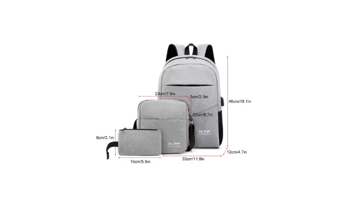 3 Piece Backpack Set