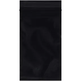 3 x 5" - 2 Mil Black Reclosable Poly Bags