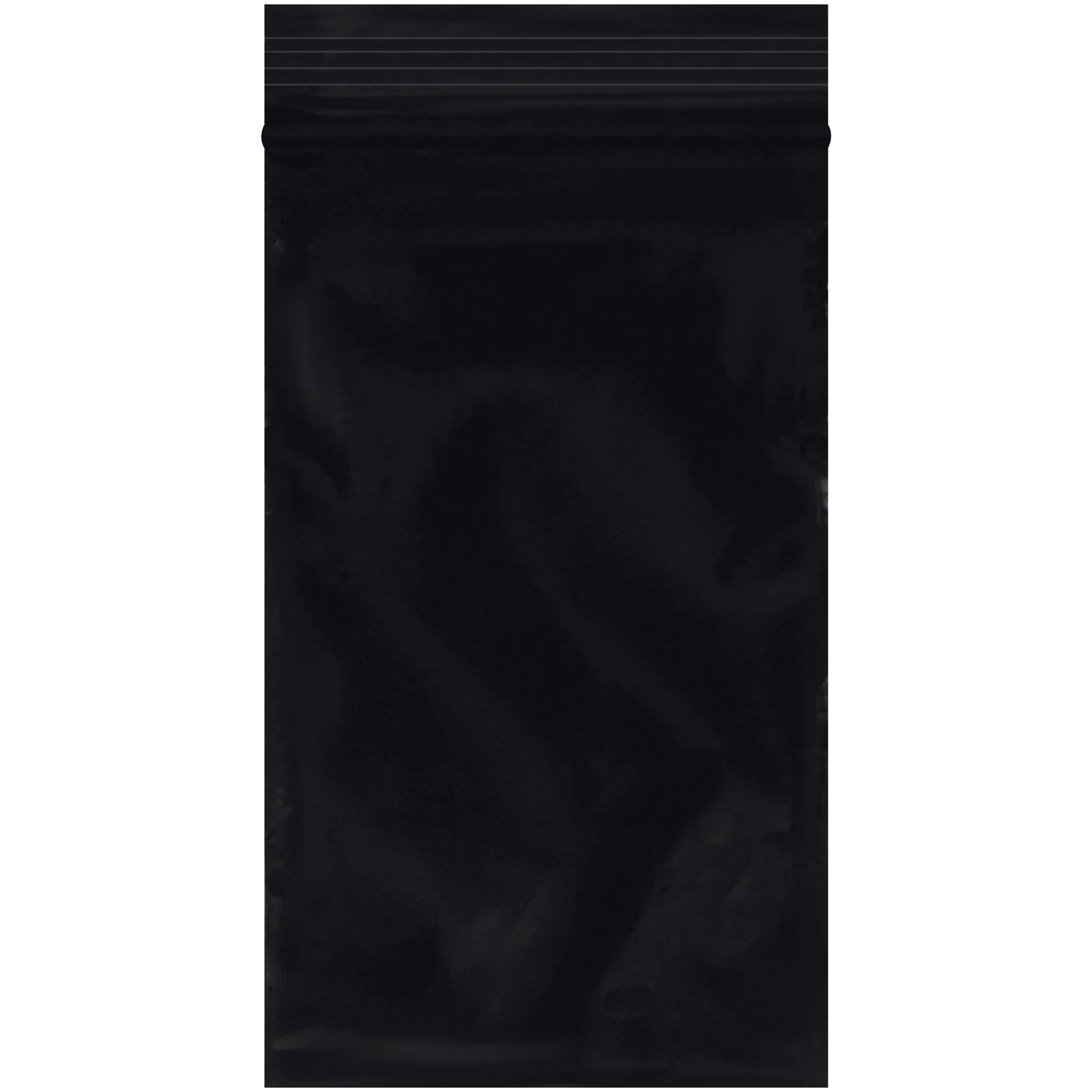 3 x 5" - 2 Mil Black Reclosable Poly Bags