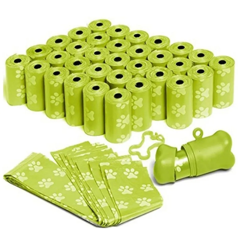 30Rolos 450Pcs Dog Garbage Bag Clean Up Refill Rolls Pet Dispenser Bag Waste Garbage Bag Carrier Holder Dispenser Pet Accessories