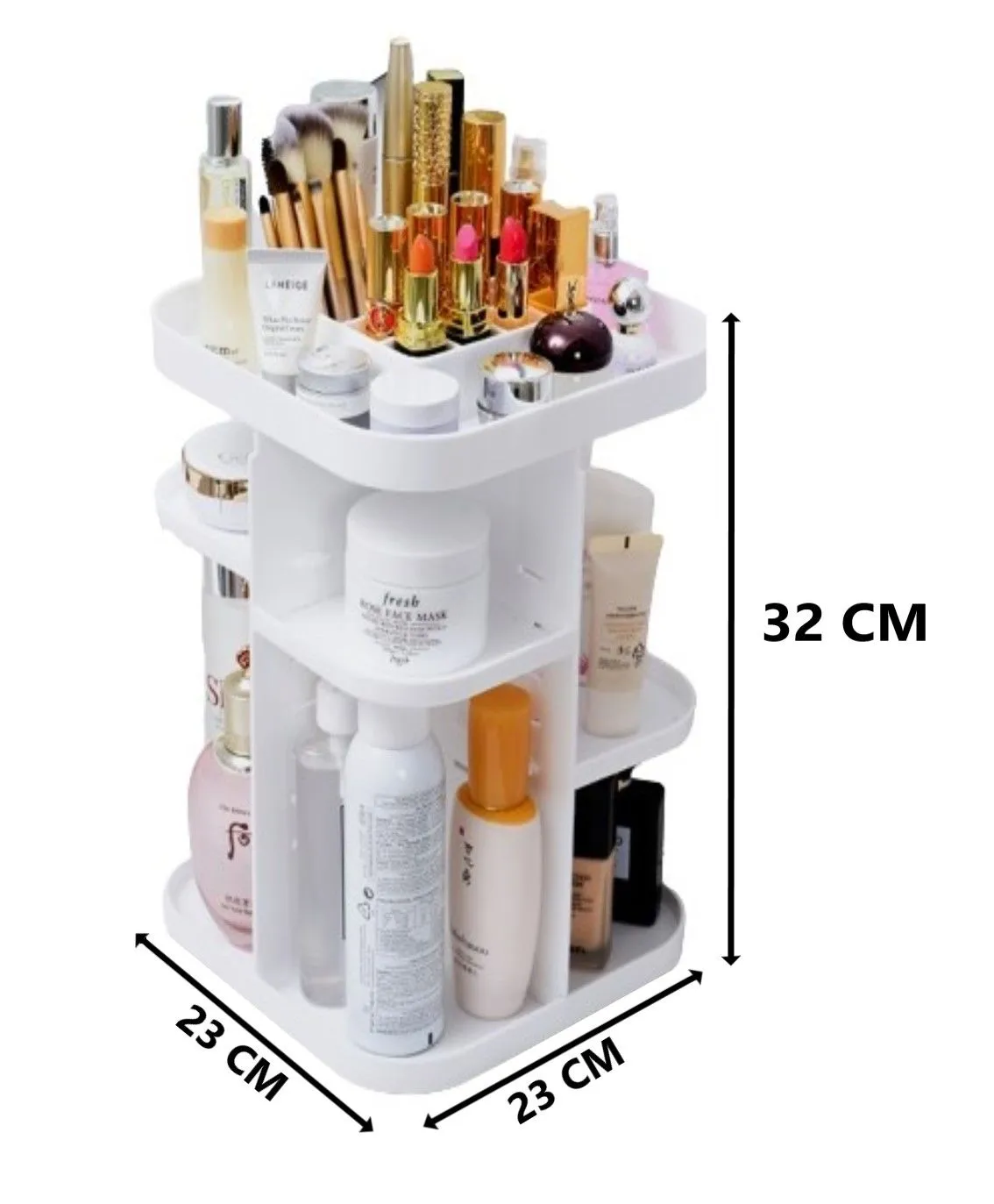 360 Rotating Adjustable Makeup Organizer - Large Capacity