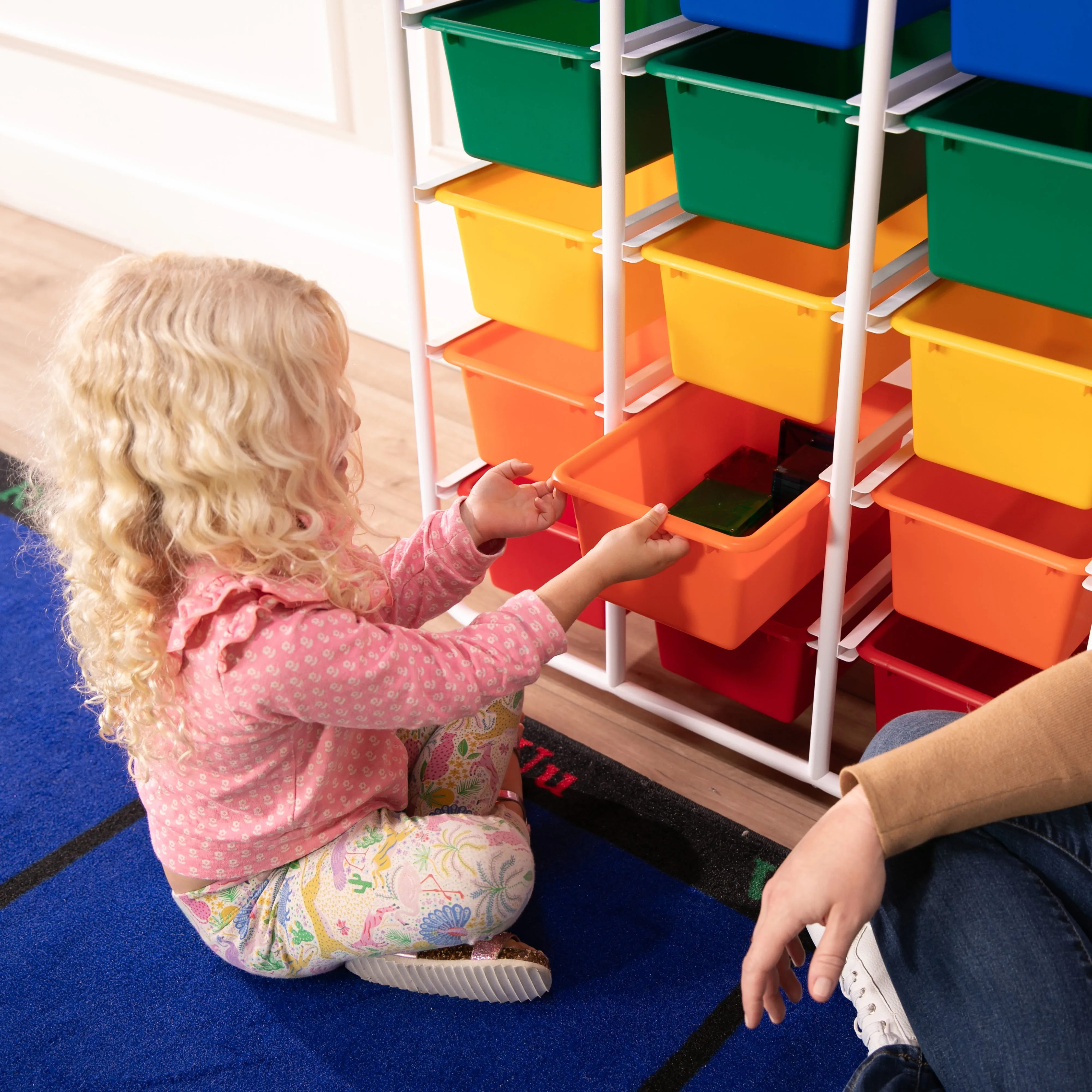 5-Tier Storage Rack with 15 Cubby Bins 5x3, Multipurpose Organization