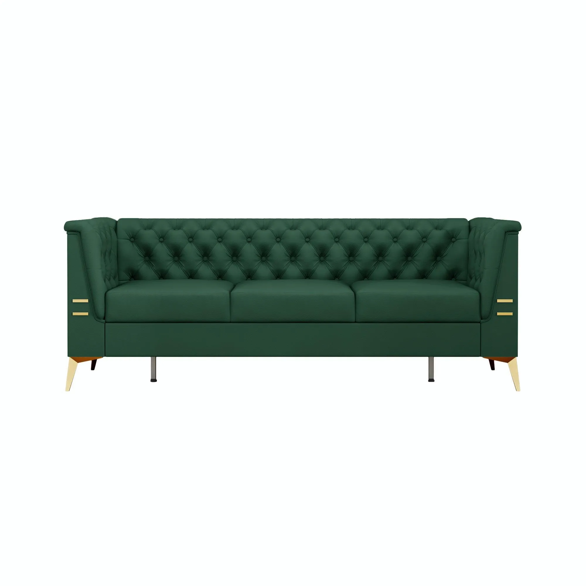 82.7" Modern Velvet Living Room Chesterfield Design Wide Sofa