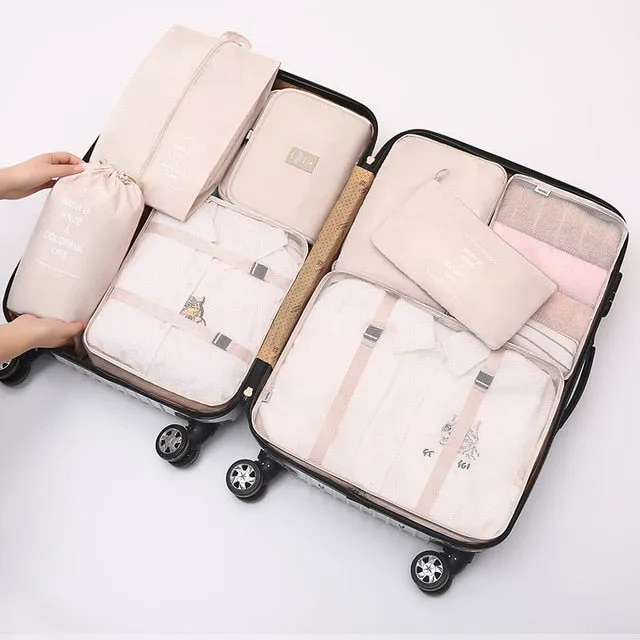 8Pcs/set Large Capacity Travel Organizer