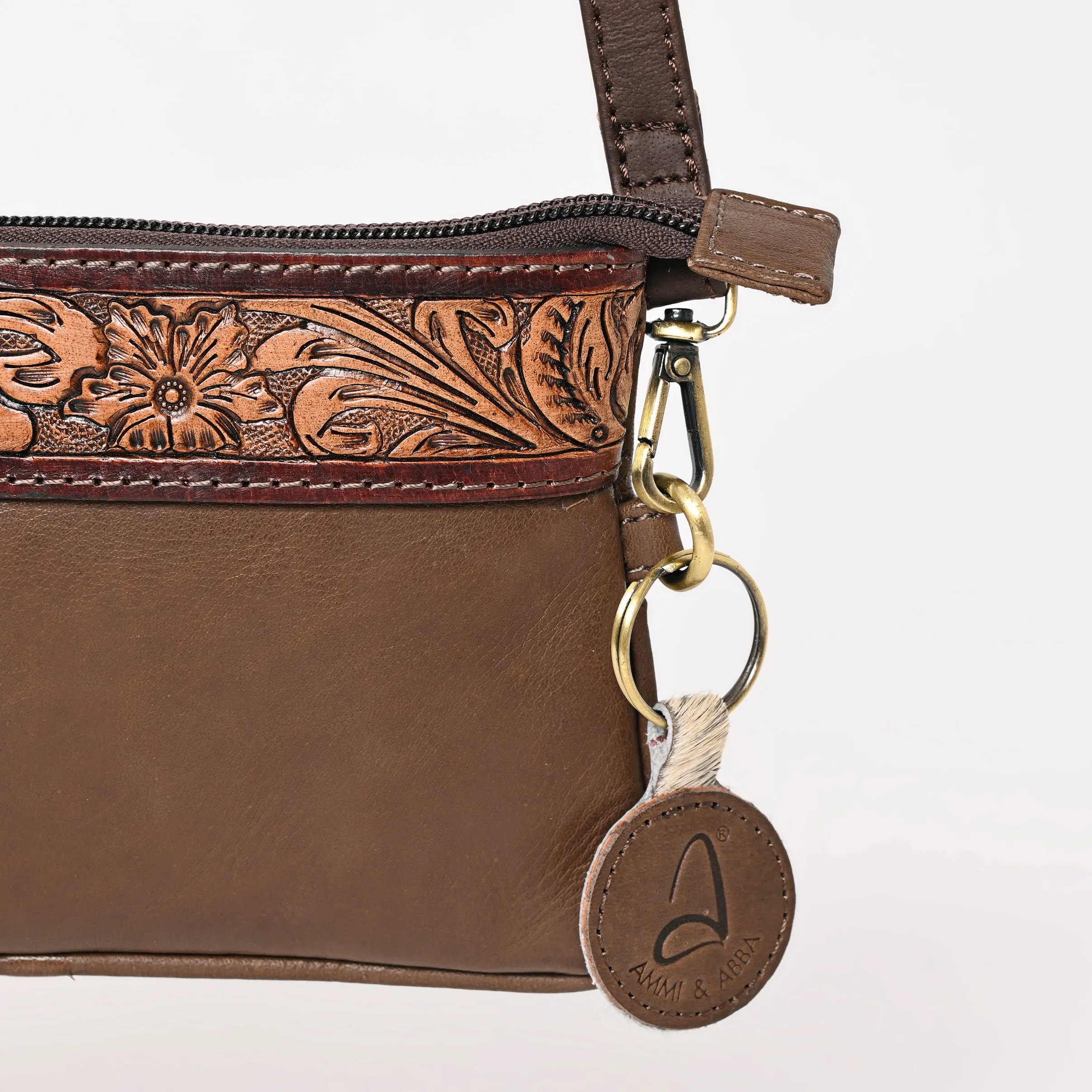 A&A-986  Montana West 100% Genuine Oily Calf Leather  Crossbody