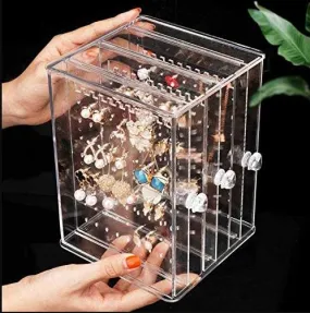 Acrylic Transparent Earrings Jewellry Display Stand Storage Box