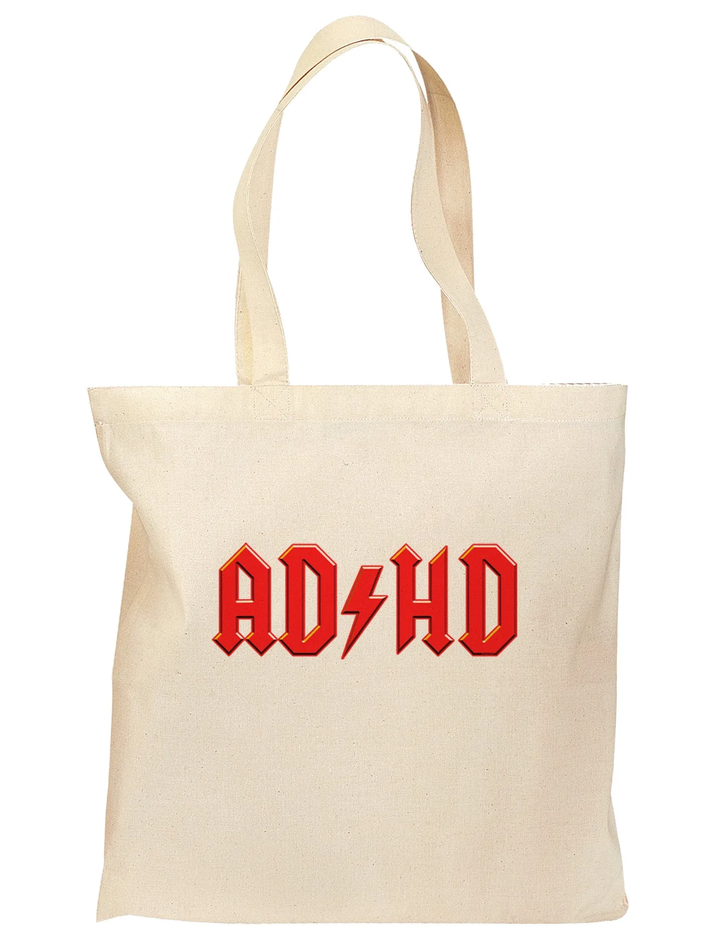 ADHD Lightning Bolt Rockstar Grocery Tote Bag