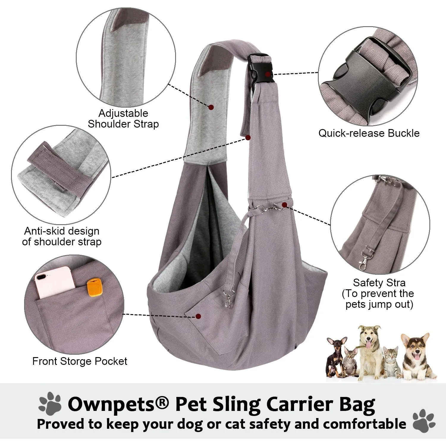 Adjustable Pet Sling Carrier