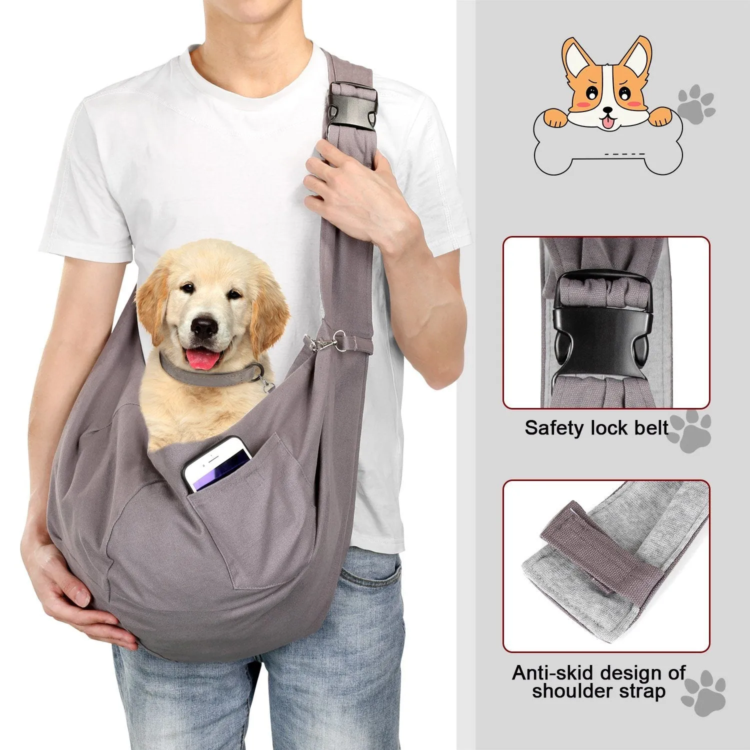 Adjustable Pet Sling Carrier