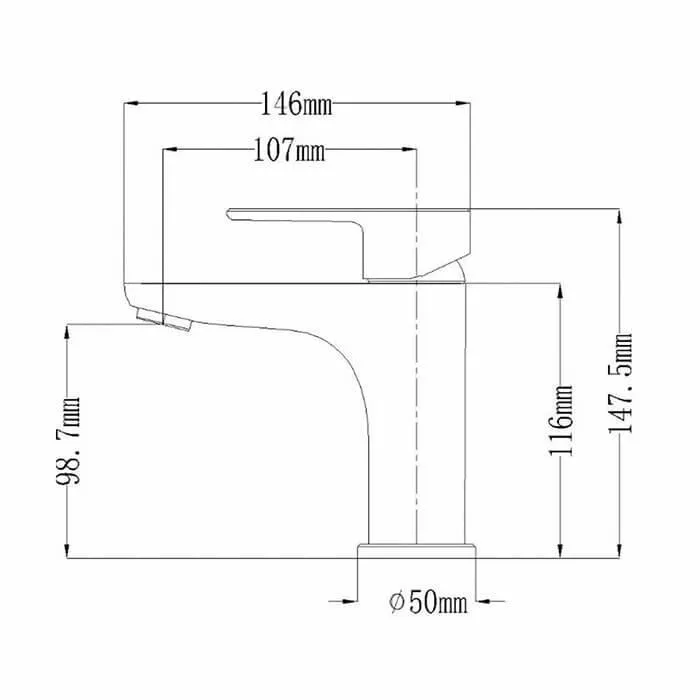 AiHom Single-Lever Bath Fittings Single Lever Basin Mixer Tap for Bathroom