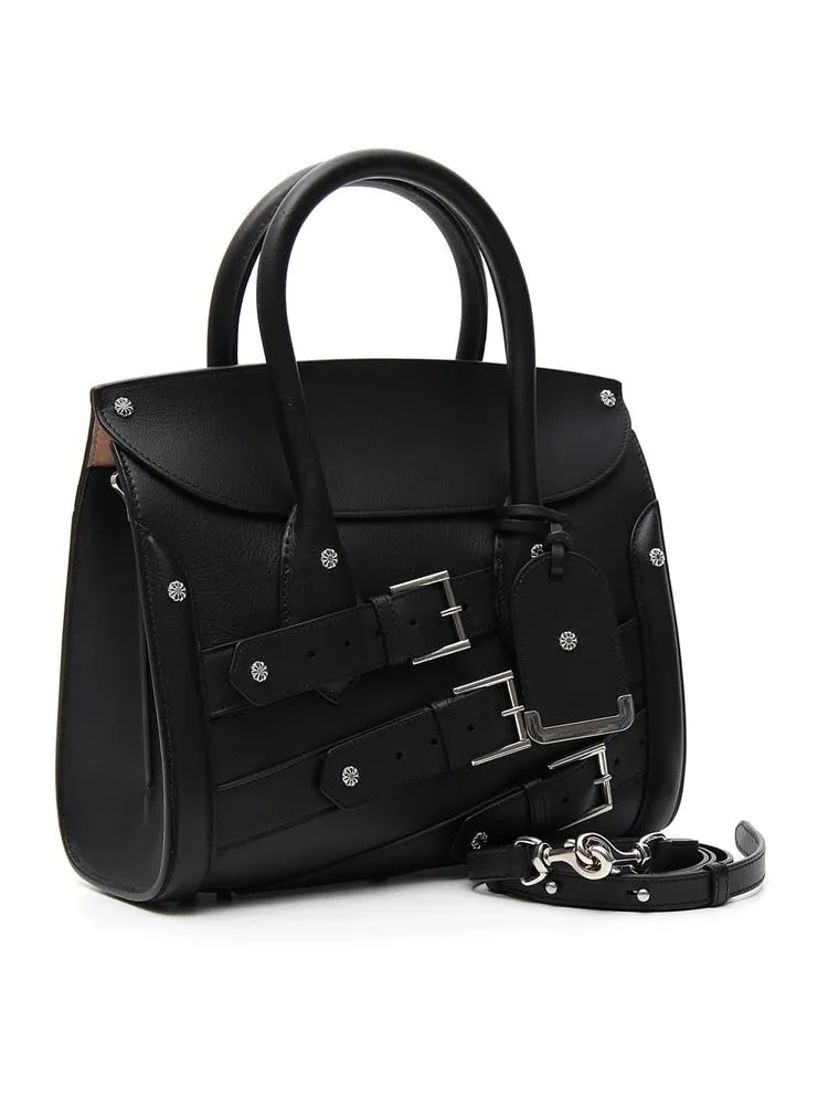 Alexander McQueen Leather Buckle Tote Bag