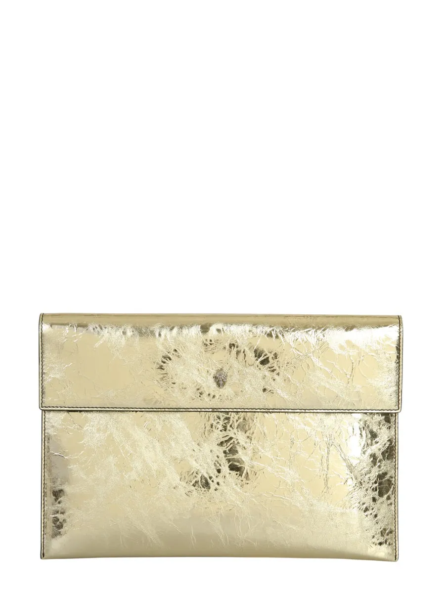 Alexander McQueen Metallic Skull Clutch Bag