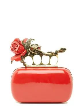 Alexander McQueen Rose Knuckle Clasp Box Bag