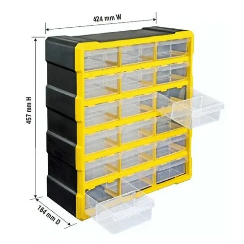 Alkon: ACO18 Component Organizer Box with 18 Drawers