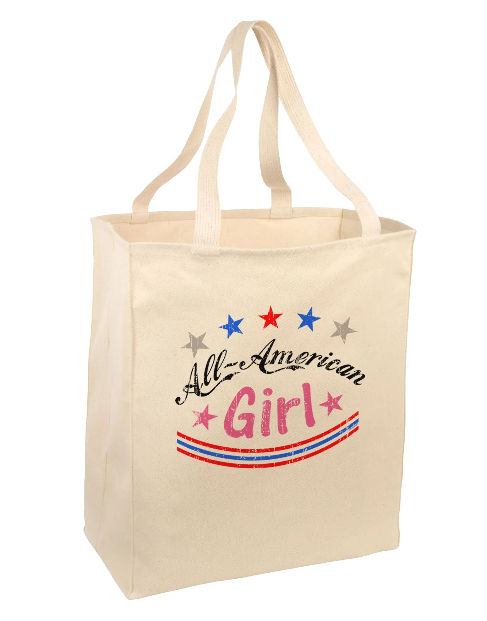 All-American Girl Large Grocery Tote Bag