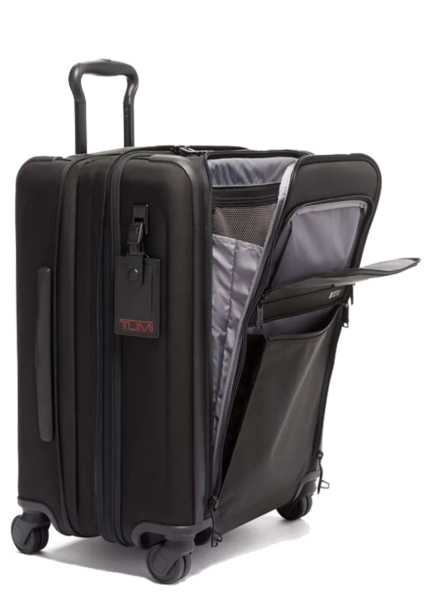 Alpha 3 Continental Expandable 4 Wheeled Carry-On - Black