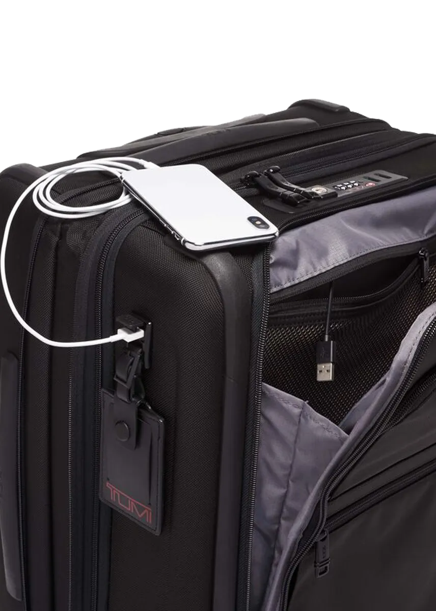 Alpha 3 Continental Expandable 4 Wheeled Carry-On - Black