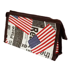 American Flag and Letter Makeup Bag - Assorted Color