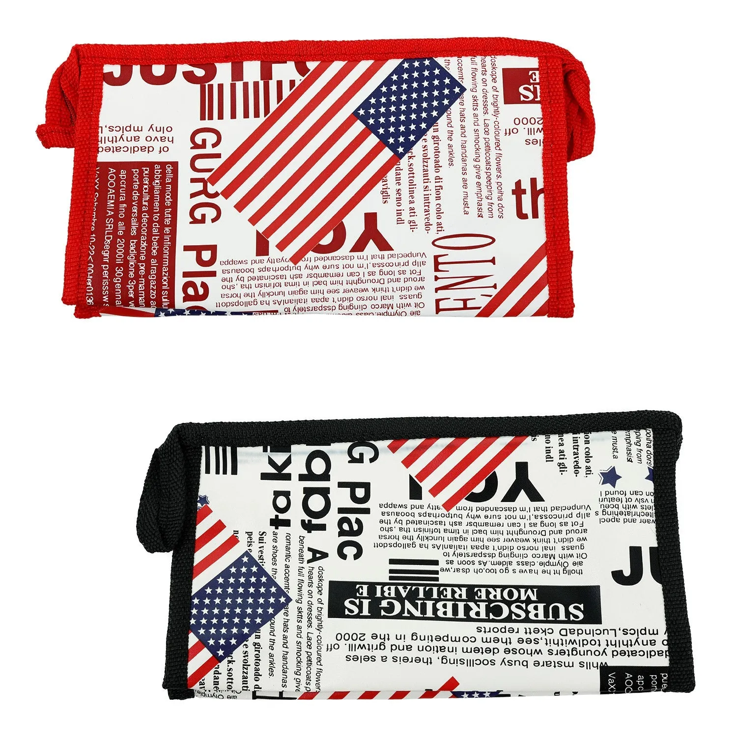 American Flag and Letter Makeup Bag - Assorted Color