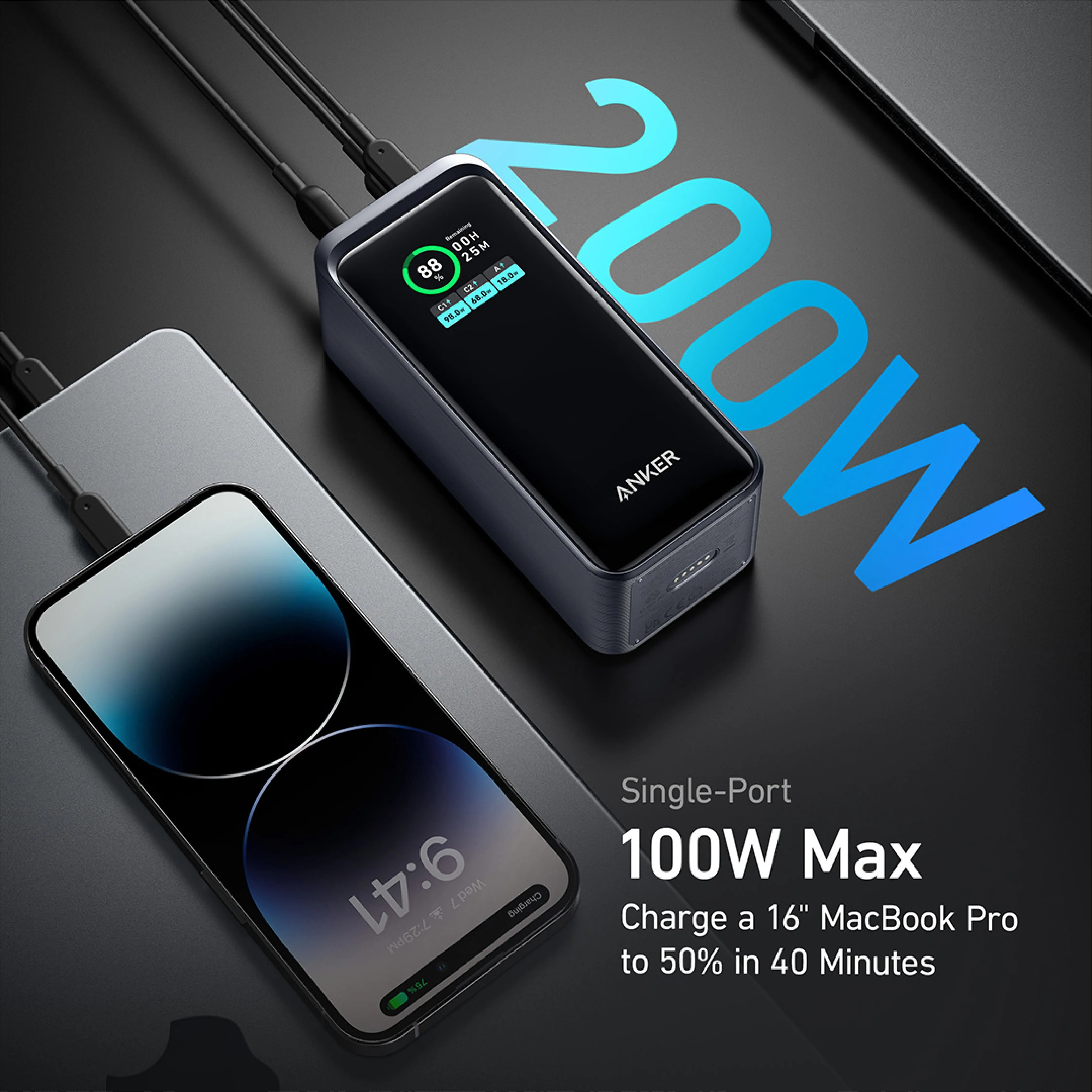 Anker Prime 20,000mAh Power Bank (200W)