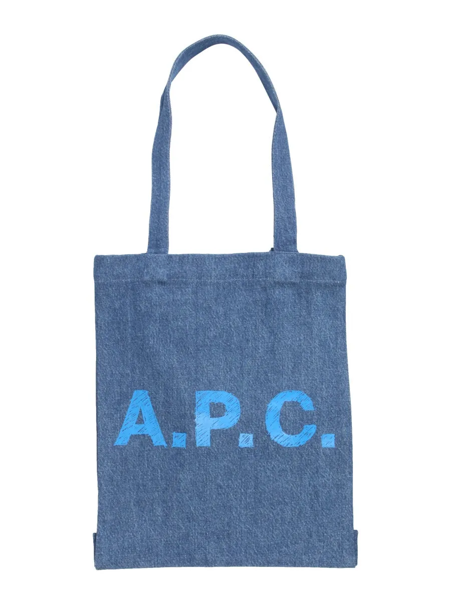 A.P.C. Logo Printed Shopping Bag