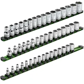 ARES 60126 - 3-Piece Green 17-Inch Aluminum Socket Rail Set with Locking End Caps