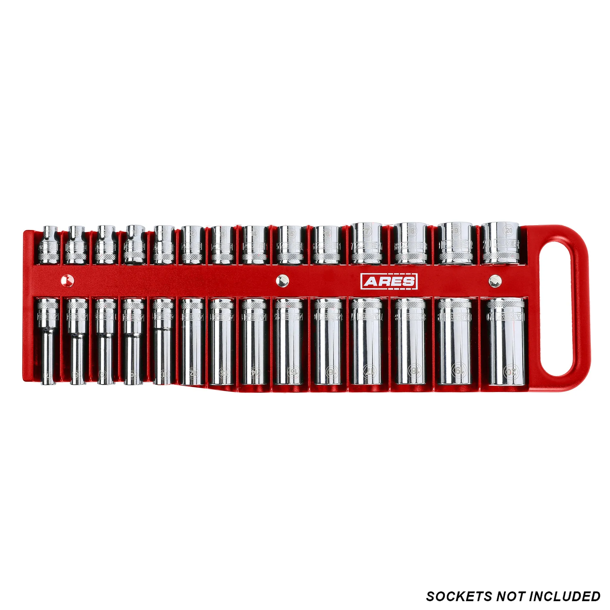 ARES 60161 - 3-Piece Red Magnetic Socket Holder Set