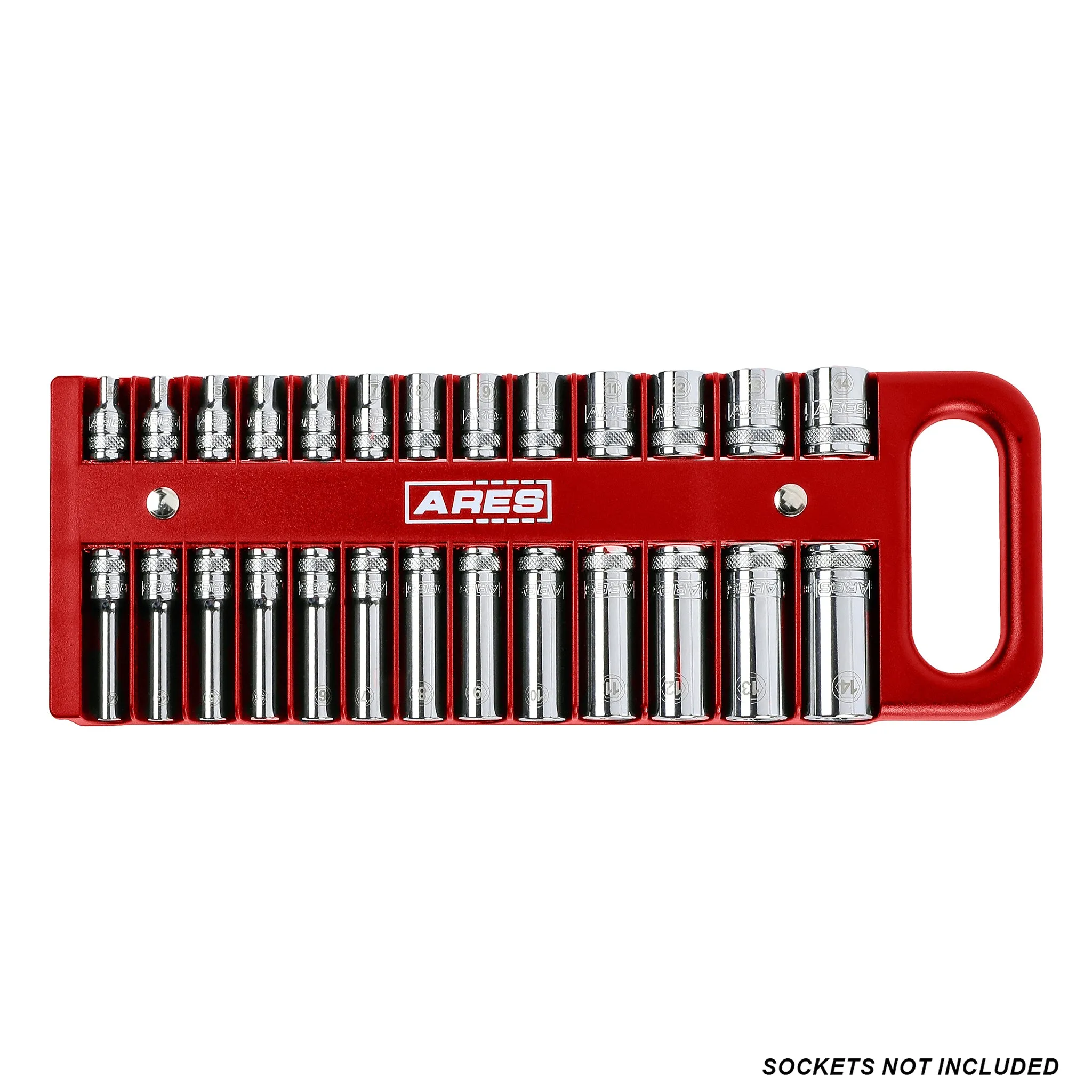 ARES 60161 - 3-Piece Red Magnetic Socket Holder Set