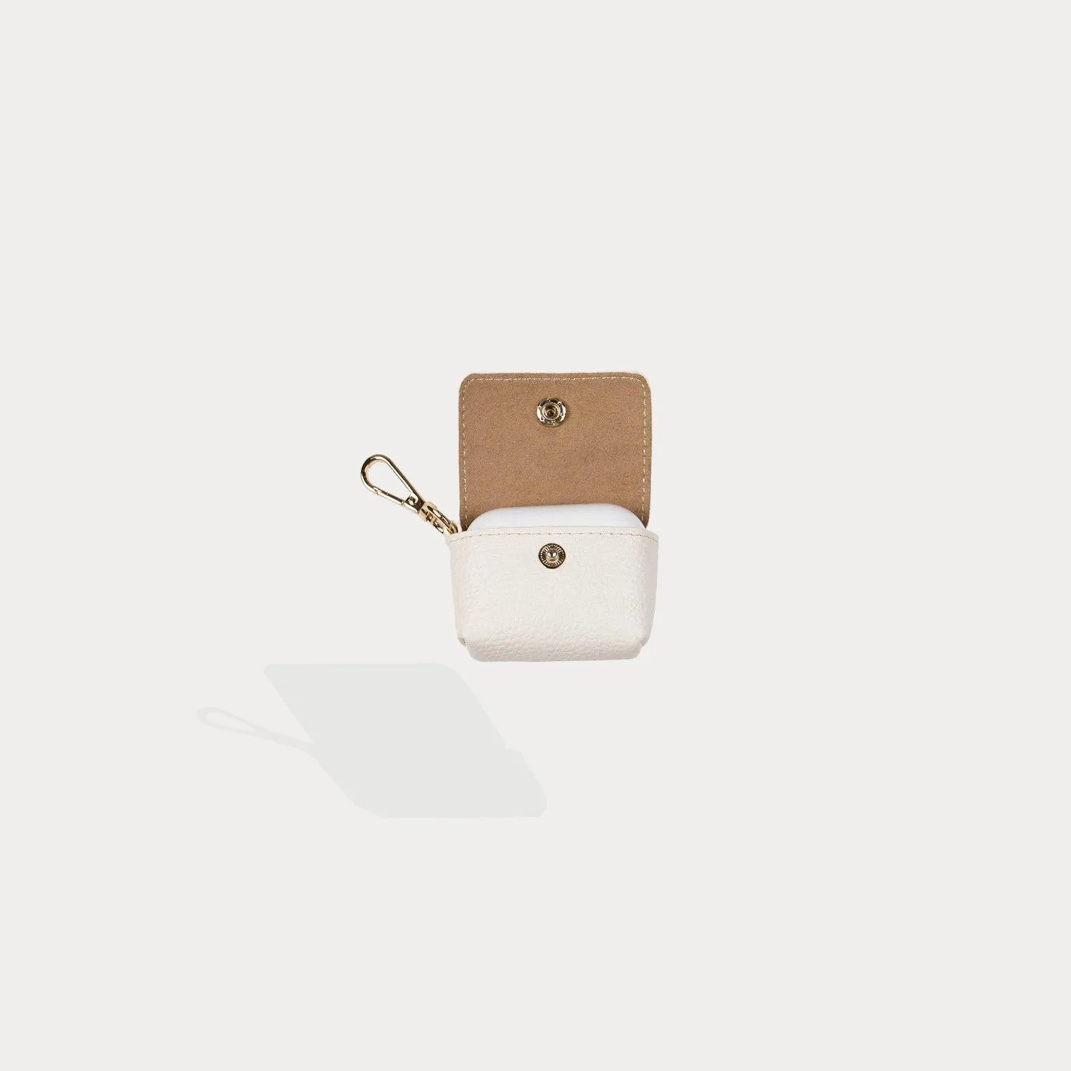 Avery AirPods Clip-On Pouch - Ivory/Gold