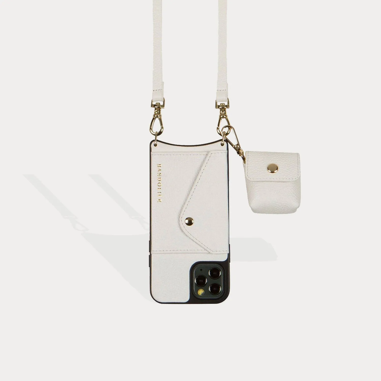 Avery AirPods Clip-On Pouch - Ivory/Gold