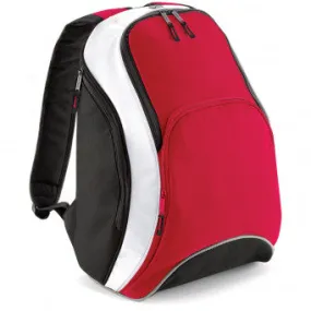 BagBase Teamwear Backpack - Red/white/black 21ltr