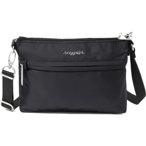 Baggallini Anti-Theft Memento Crossbody Bag Black Nylon