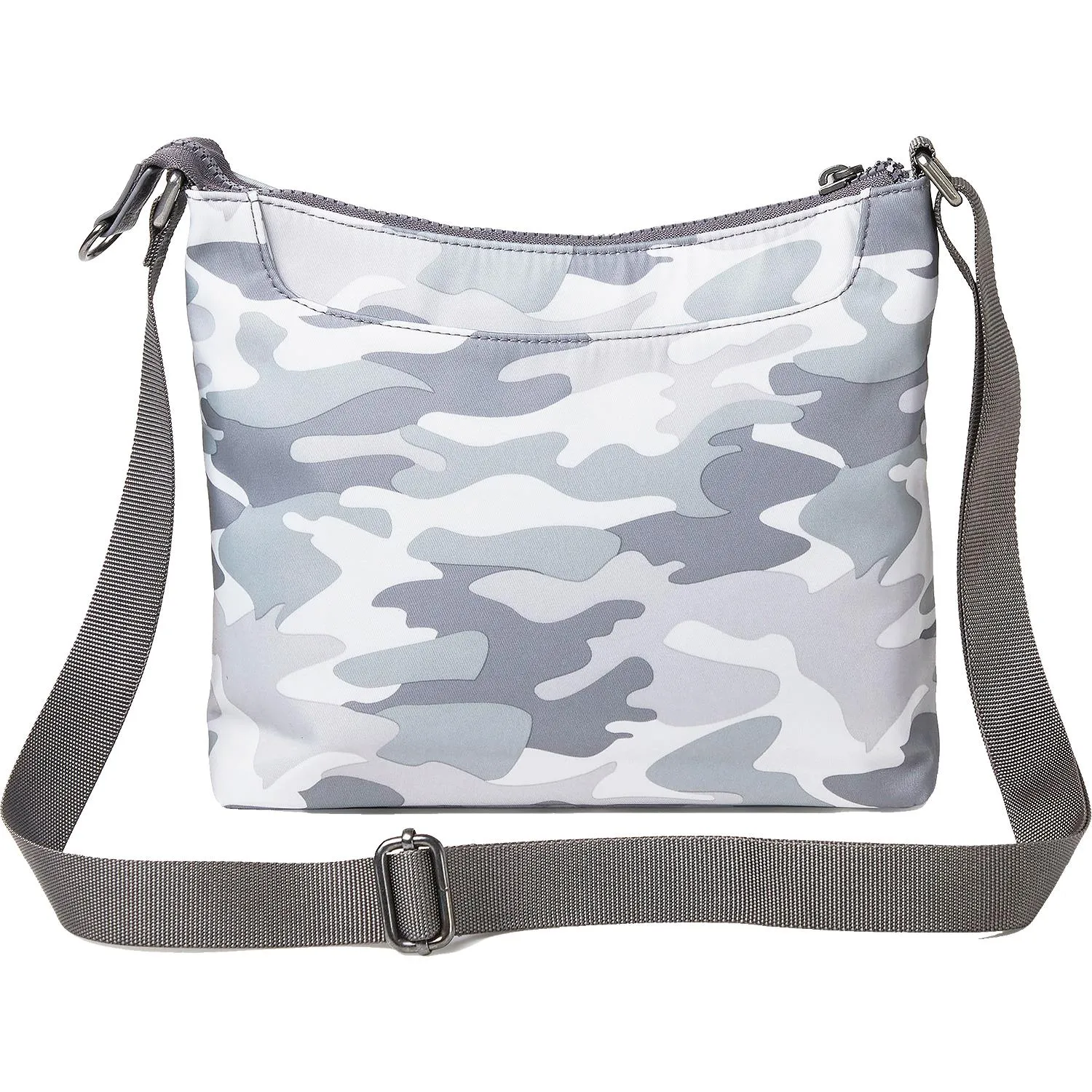 Baggallini Greenwich Crossbody Grey Camo Nylon