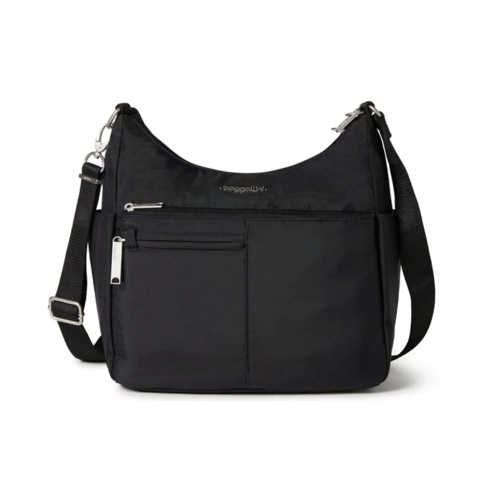 Baggallini Securtex Free Time Black Crossbody Bag (Women's)