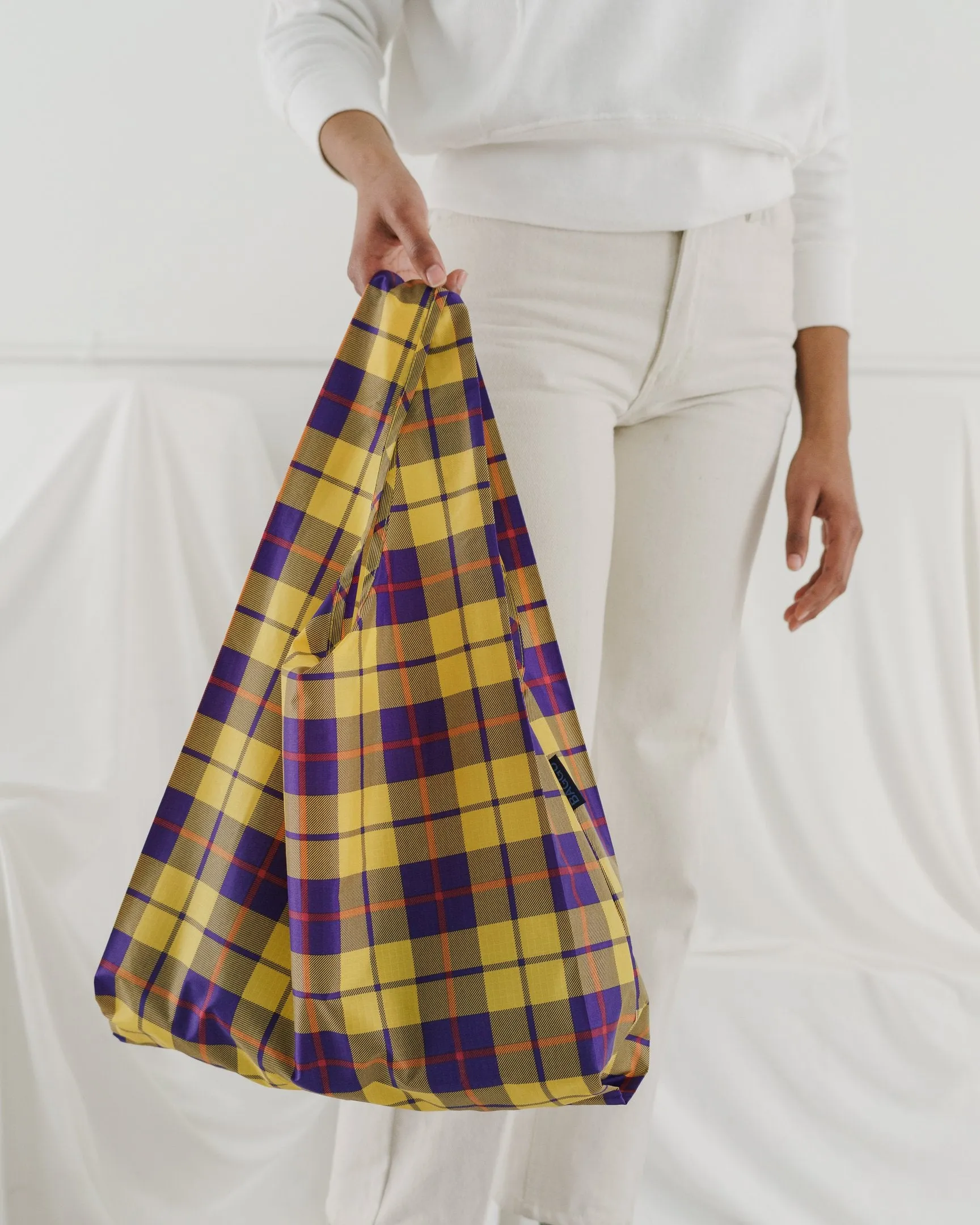 Baggu Standard Reusable Bag - Yellow Tartan