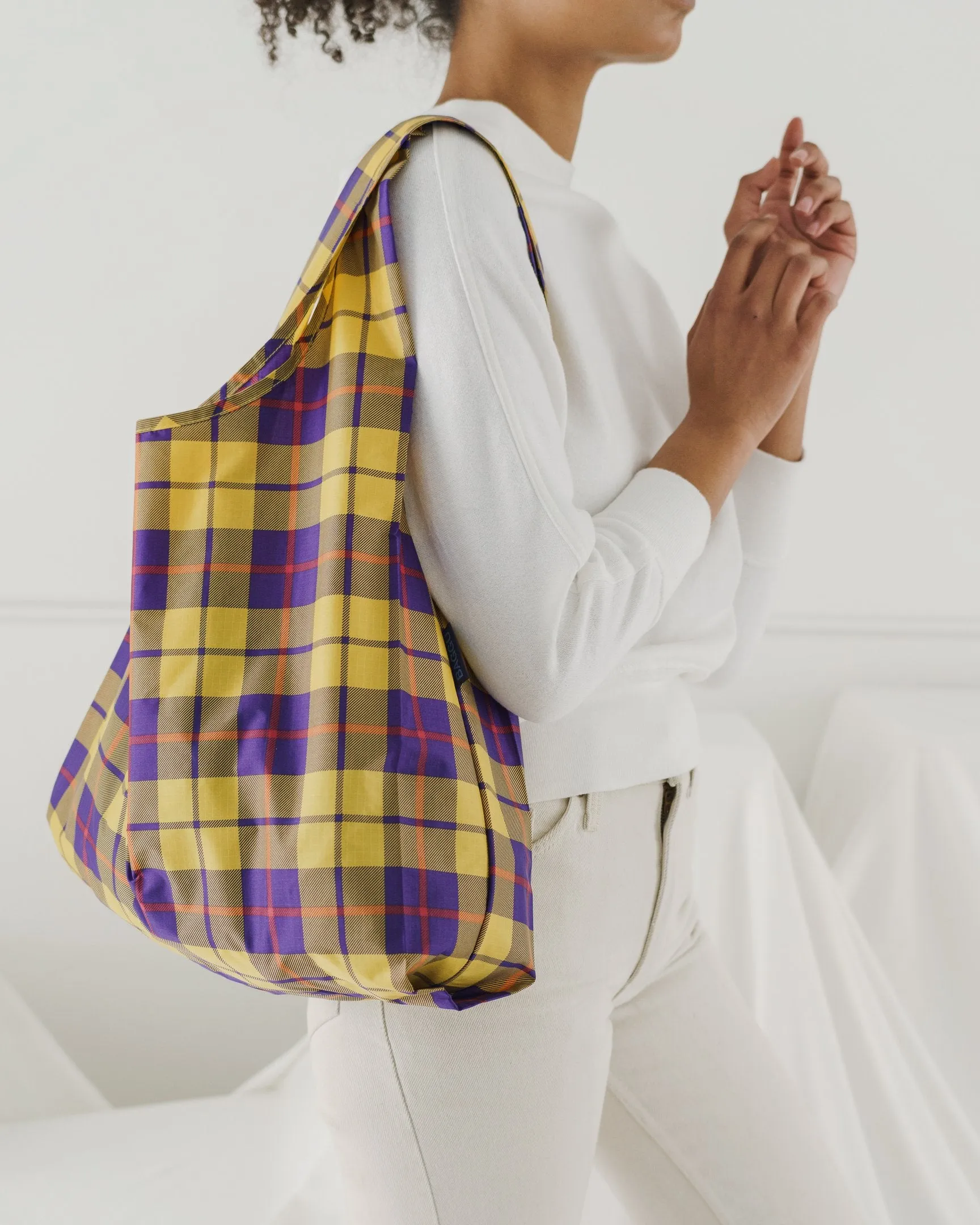 Baggu Standard Reusable Bag - Yellow Tartan