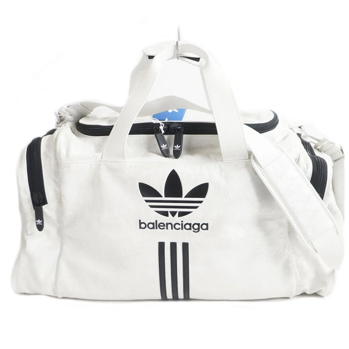 Balenciaga Adidas Lambskin Gym Bag White