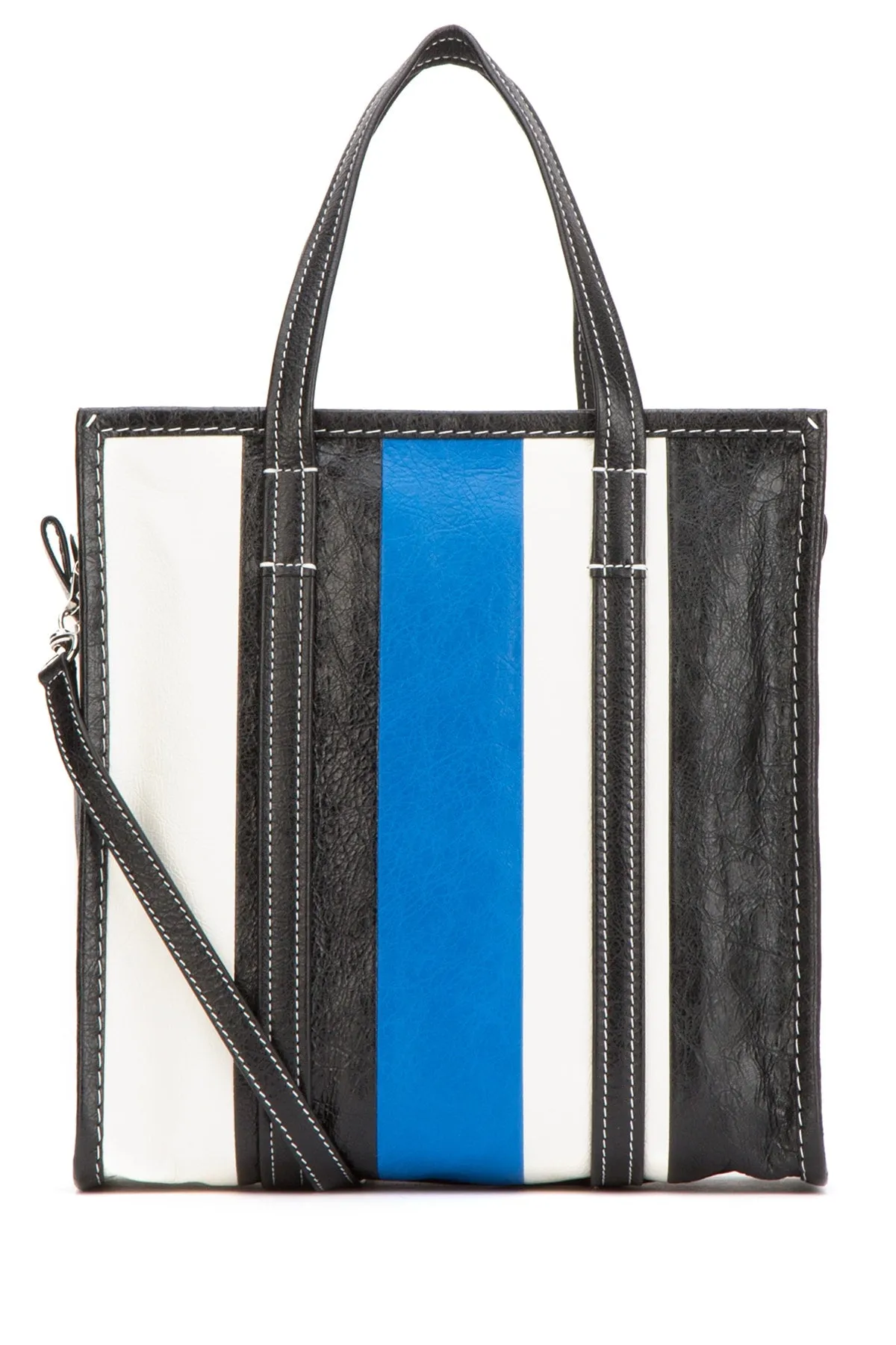 Balenciaga Bazar S Striped Tote Bag