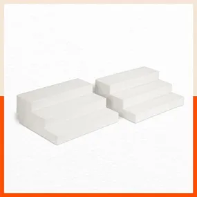 Bathla Taro - Set of 2 - Multipurpose Plastic Shelf Organizer for Home, Office & Kitchen | Pearl White – (Stomo)